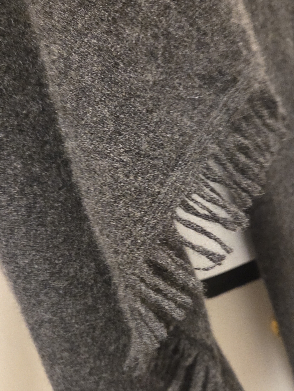 100% Cashmere Gray Scarf Shawl - Picture 2 of 3